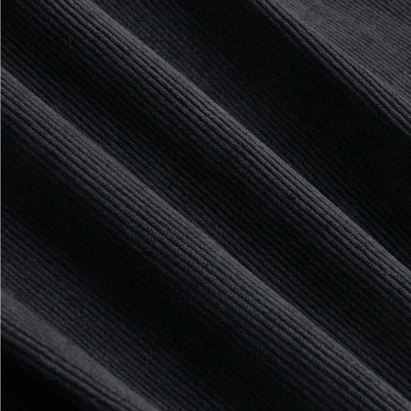 Charcoal Grey Corduroy Mini Skirt | A-Line | Dark Academia Fall Staple - Picture 2 of 6